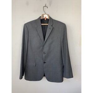 Banana Republic Mens Blazer 42R Gray Herringbone Suit Jacket Formal Event